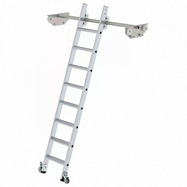 MUNK Aluminium-Regalleiter für Doppelregal 8 Stufen günstig online kaufen