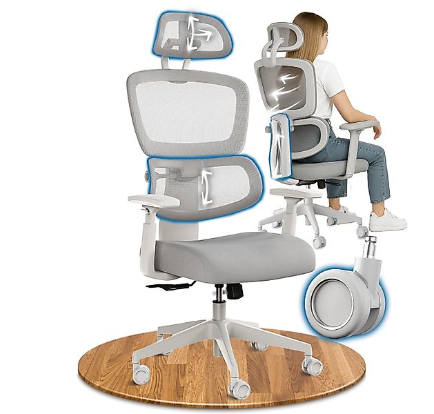 DESKSPACE Bürostuhl Move Ergonomischer Bürostuhl 3-stufige Neigung Schreibt günstig online kaufen