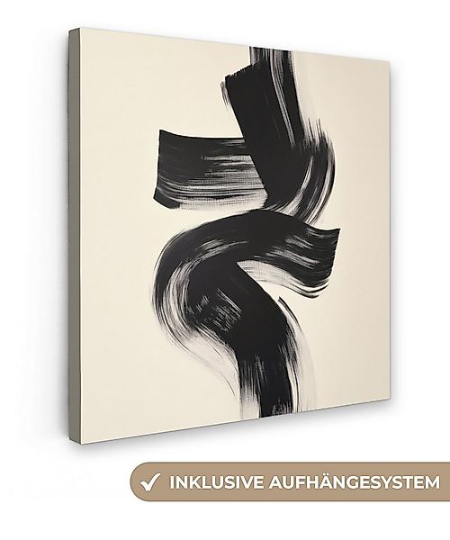 OneMillionCanvasses® Leinwandbild Streifen - Schwarz - Abstrakt, Fotodruck günstig online kaufen