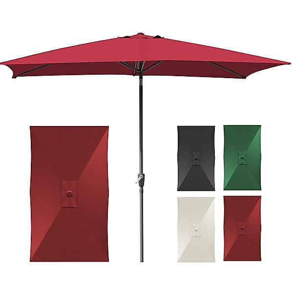 Clanmacy Sonnenschirm Sonnenschirm Rechteckig,Kurbel,Knickbar,Eisen,neigbar günstig online kaufen