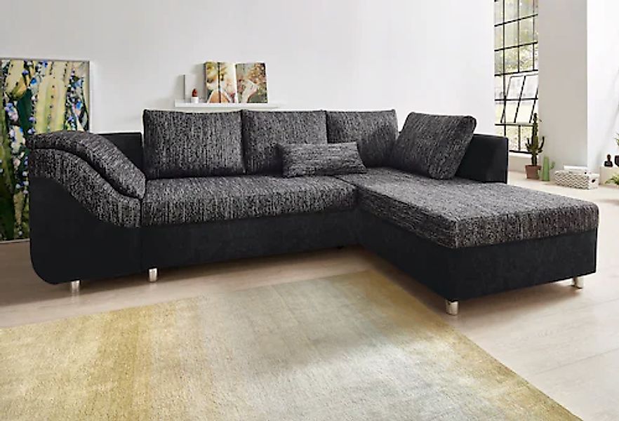 COLLECTION AB Ecksofa Sally L-Form, mit und ohne Bettfunktion, inklusive lo günstig online kaufen