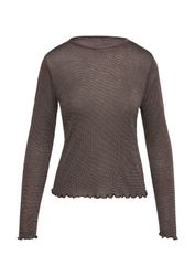 QS Langarmshirt T-Shirt Jersey-Shirt mit Glitzergarn günstig online kaufen