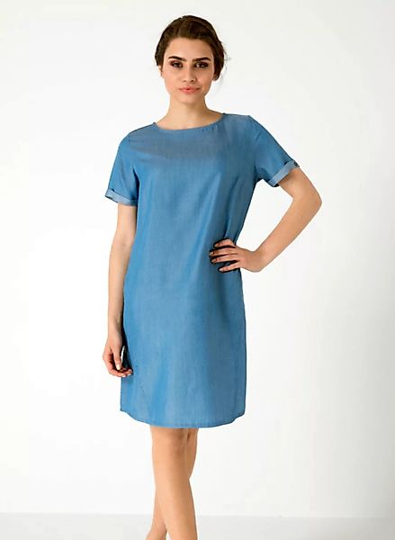 Kleid Aus Tencel® Denim Mit Seitlichen Eingrifftaschen günstig online kaufen