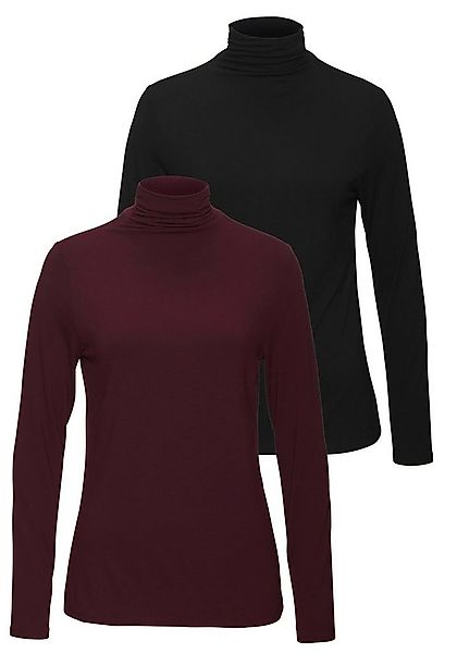 LASCANA Stehkragenshirt aus weichem Viskose-Stretch (2er-Pack) günstig online kaufen