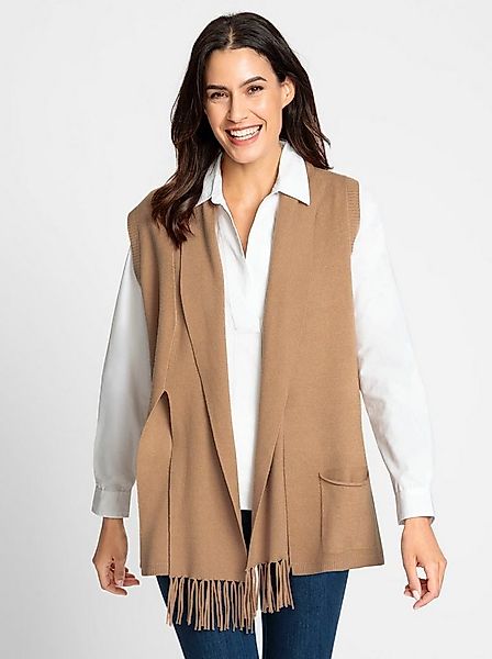 Witt Strickweste Strickweste Ärmellos Jacquard günstig online kaufen