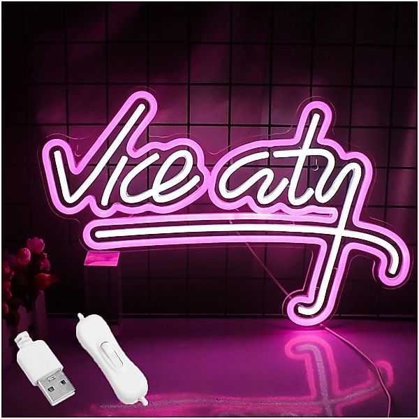 MUPOO Wanddekoobjekt Vice City LED Neonlicht günstig online kaufen