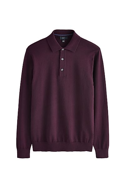 Next Langarm-Poloshirt Langärmeliges Slim Fit Poloshirt günstig online kaufen