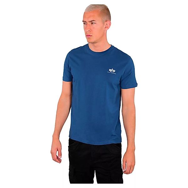 Alpha Industries Basic Small Logo Kurzärmeliges T-shirt L Nasa Blue günstig online kaufen