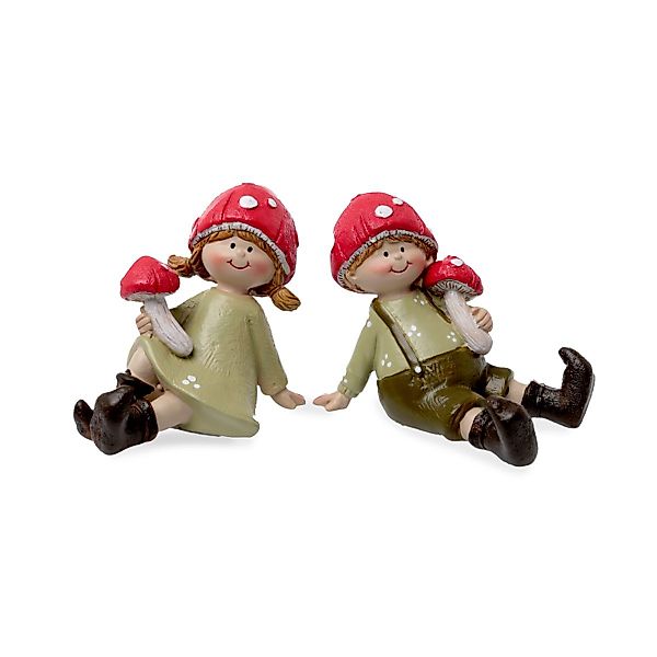 dio Dekofigur Herbstkinder 7,5x5x6,5cm sitzend rot/grün günstig online kaufen