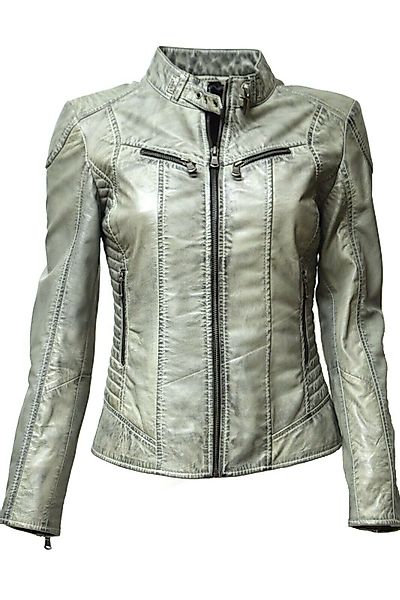 Zimmert Leather Lederjacke Frida washed Lammnappa Leder, Cognac, Schwarz, B günstig online kaufen