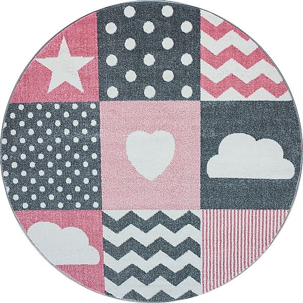 Ayyildiz Teppiche Kinderteppich "Kids 620" rund 12 mm Höhe auch rechteckig, günstig online kaufen