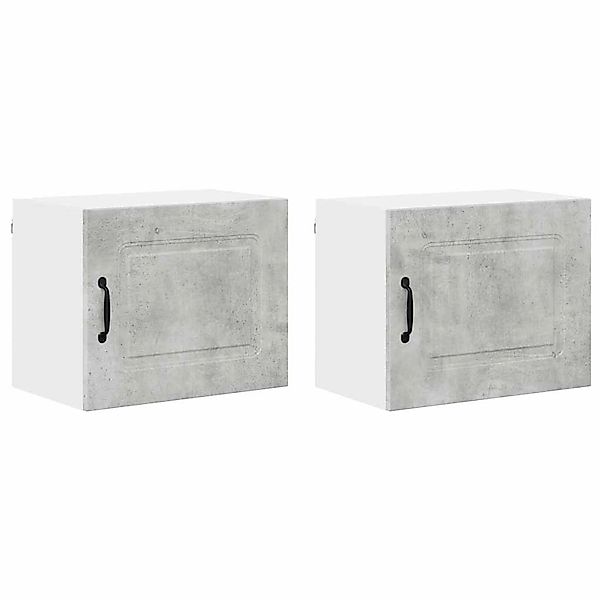 vidaXL Küchenwandschrank mit Regal 2 Stk Beton Grau 50 x 31 x 40 cm 884541 günstig online kaufen