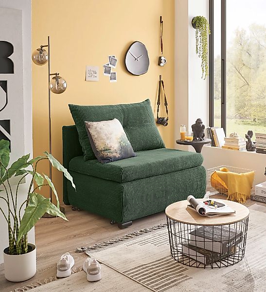 ED EXCITING DESIGN Schlafsofa "Charlie", Schlafsessel mit Bettkasten & 1 Rü günstig online kaufen