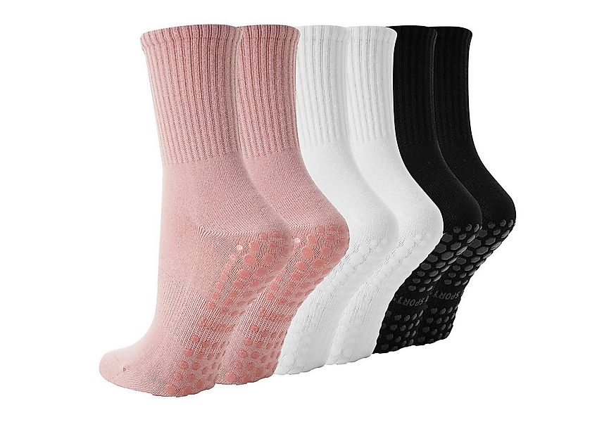 FOUORTUNATE-BEE Sportsocken 3 Paar Damen-Yoga-Socken mit rutschfester Sohle günstig online kaufen