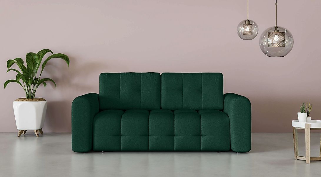 INOSIGN 2-Sitzer "Manilla, trendige Steppung, 2 Rückenkissen, B/T/H 195/107 günstig online kaufen