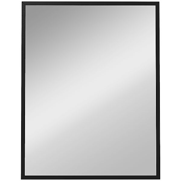 HOMCOM Wandspiegel rechteckig 70 x 90 cm, schwarzer Holzrahmen, ideal für B günstig online kaufen