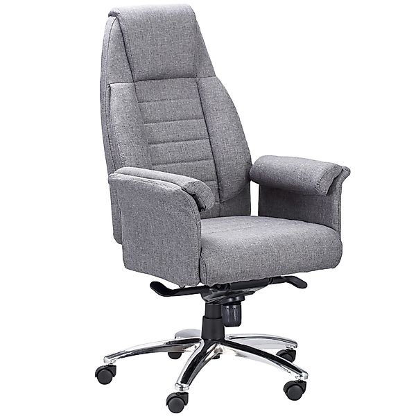 Vinsetto Bürostuhl Kunstleinen Metall Hellgrau 68B x 72T x 120-126H cm günstig online kaufen
