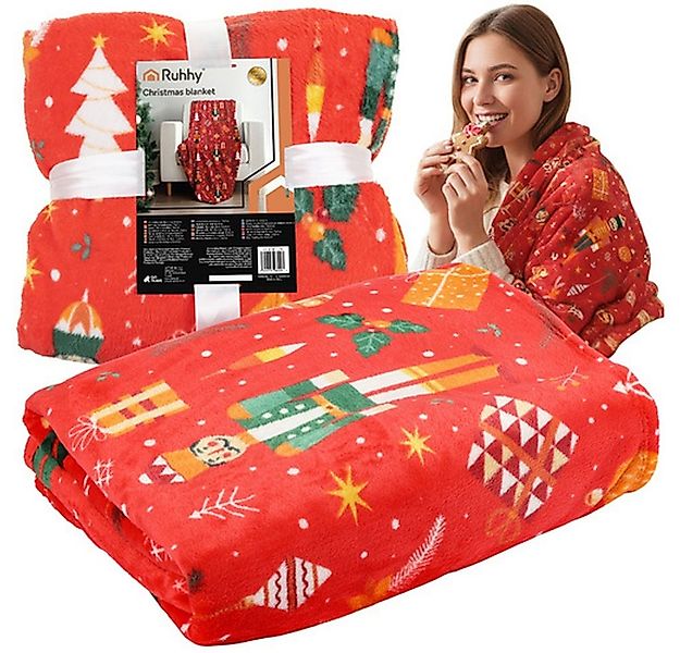 Ruhhy Tagesdecke Flanell-Weihnachtsdecke 150x200 cm, sorgt für Wärme, Gemüt günstig online kaufen