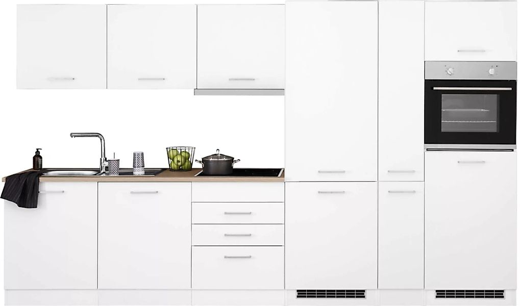 HELD MÖBEL Küchenzeile "Visby", mit E-Geräten, Breite 330 cm inkl. Kühl/Gef günstig online kaufen