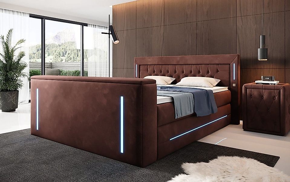 Luxusbetten24 Boxspringbett Divalo, mit TV Lift und Stauraum günstig online kaufen
