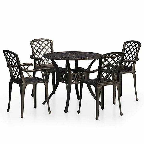 5-tlg. Bistro-set Aluminiumguss Bronzen günstig online kaufen