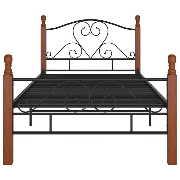 vidaXL Bett Bettgestell Schwarz Metall 90x200 günstig online kaufen