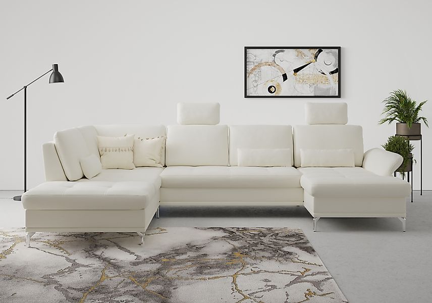 Home affaire Wohnlandschaft »Palm Beach U-Form« Federkern, mit Sitztiefenve günstig online kaufen