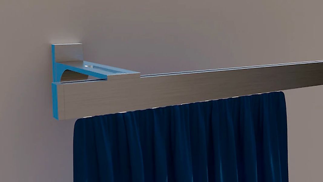 indeko Gardinenstange "Bern" 1 läufig-läufig Wunschmaßlänge Innenlauf Kompl günstig online kaufen