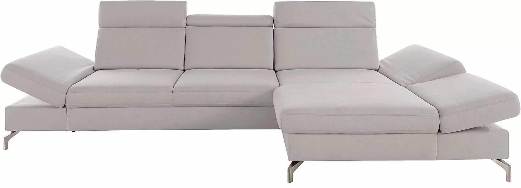 sit&more Ecksofa »Brisbane L-Form«, Fußhöhe 12 cm, inklusive Sitztiefen-, A günstig online kaufen