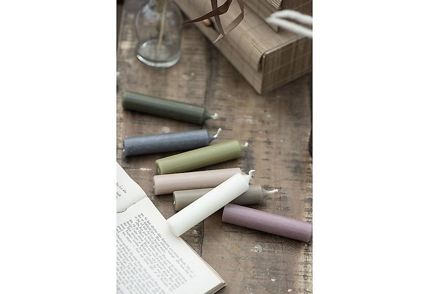 Ib Laursen Tafelkerze Ib Laursen Stabkerze Rustikal Moosgrün günstig online kaufen