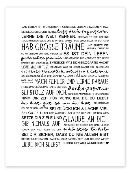 Posterlounge Poster Heyduda, Das Leben ist günstig online kaufen
