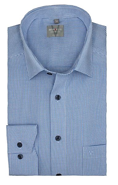 MARVELIS Businesshemd Comfort Fit, Blau Weiß günstig online kaufen