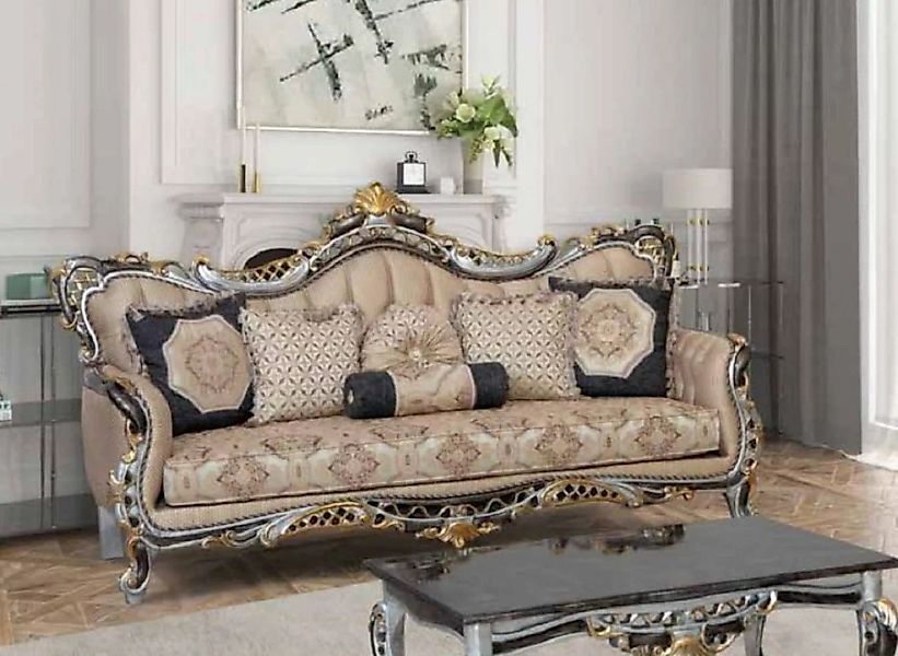 JVmoebel Sofa Sofa Chesterfield Couch 3er Couchen Samt Couchen Dreisitzer, günstig online kaufen