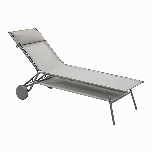 Hohe Sonnenliege Miami II Batyline® Duo Grau Galet günstig online kaufen