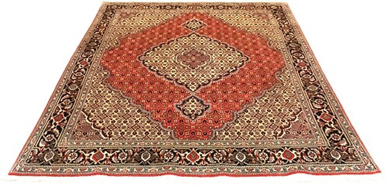morgenland Teppich »Täbriz 40 Raj Teppich handgeknüpft rost«, rechteckig, h günstig online kaufen