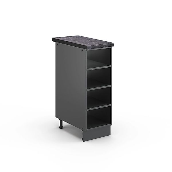 Vicco Küchenregal Fame-Line Offener Küchenschrank Anthrazit 30 cm AP Anthra günstig online kaufen