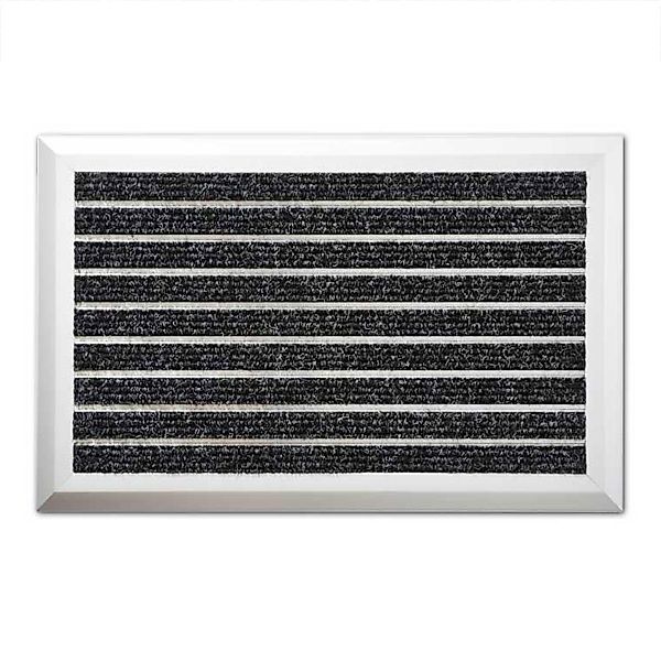 Floordirekt Fußmatte Alu-Türmatte Optimum Mat Textilfaser-Rips, günstig online kaufen