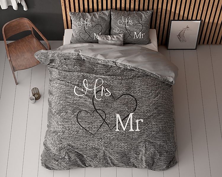 Sitheim-Europe Bettwäsche Bettwäsche-Set Mr-Mrs, 3 teilig günstig online kaufen