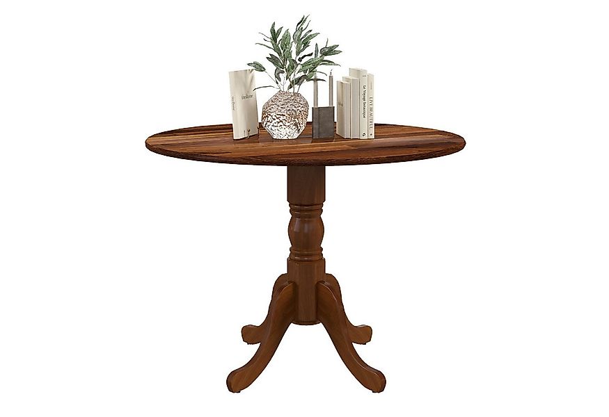 COSTWAY Esstisch, runder Küchentisch aus Massivholz, 100 x 73 cm günstig online kaufen