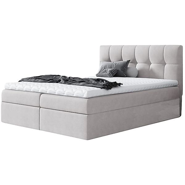 Beautysofa Boxspringbett Kontinentales Bett mit Matratze günstig online kaufen
