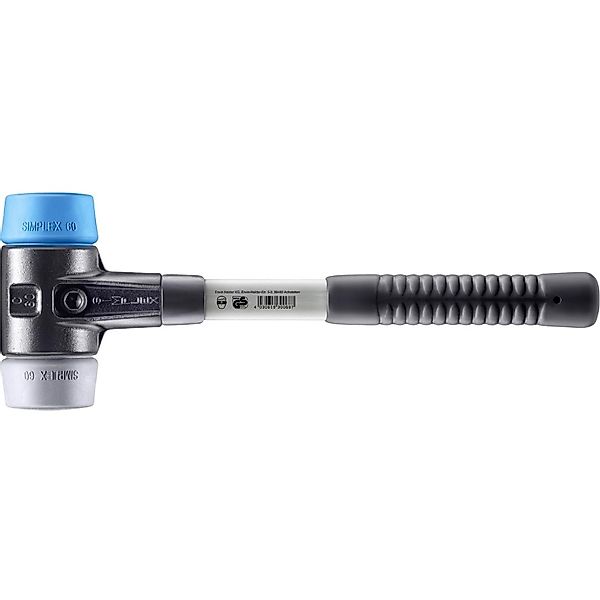 Halder Simplex Schonhammer Ø 60 mm TPE-soft Blau   TPE-mid Grau mit Verstär günstig online kaufen