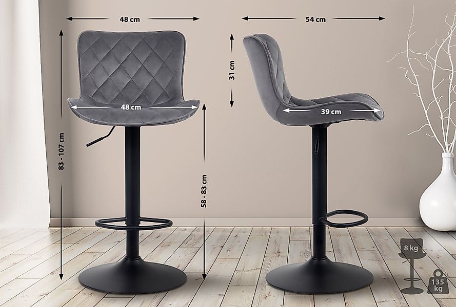 CLP Barhocker Emma (2er Set, 2 günstig online kaufen