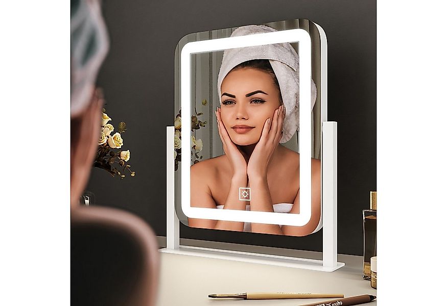 WDWRITTI Schminkspiegel Kosmetikspiegel LED Tisch mit Beleuchtung (Makeup S günstig online kaufen