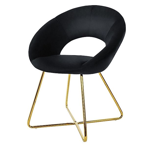 ML-DESIGN Stuhl Samtstuhl Esszimmerstuhl & Wohnzimmerstuhl mit goldenen Met günstig online kaufen