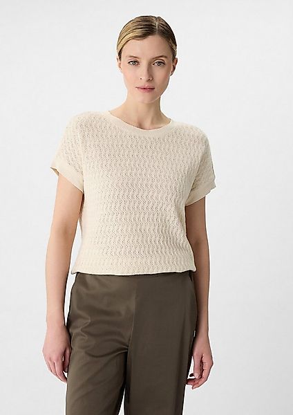 comma Kurzarmshirt T-Shirt Strukturiertes T-Shirt im Relaxed Fit günstig online kaufen