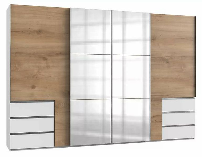 Schwebetürenschrank 4trg mit 2 Spiegel inkl. Syncro-Technik LEVEL36 A von W günstig online kaufen