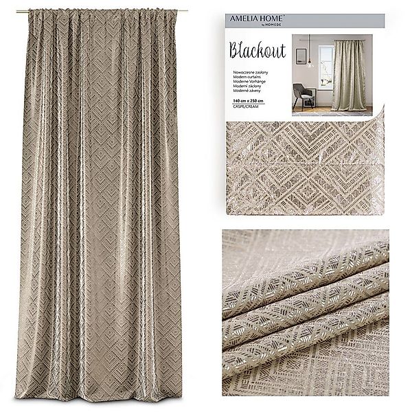 AmeliaHome Vorhang Vorhang Gardine 140x250 cm günstig online kaufen