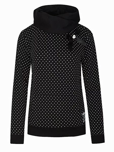 Pussy Deluxe Dots Shawl Damen Schalkragenpullover schwarz günstig online kaufen