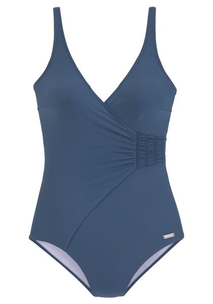 LASCANA Badeanzug Mit seitlicher Raffung günstig online kaufen