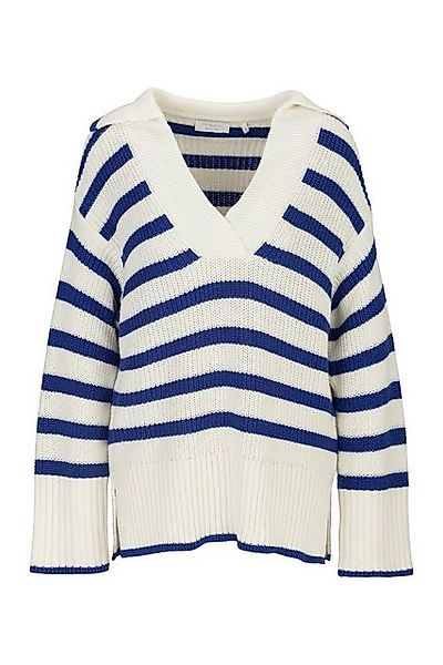 RICHROYAL Strickpullover gestreifter Strickpullover mit Kragen günstig online kaufen